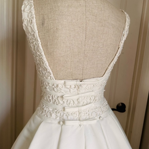 Oleg Cassini Embroidered Wedding Dress - Picture 6 of 16